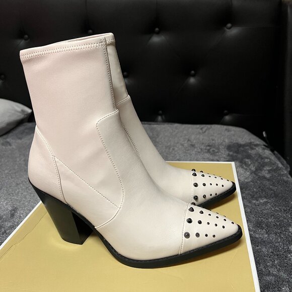 Michael Kors - Dover Studded Leather Heeled Booties - Picture 10 of 11